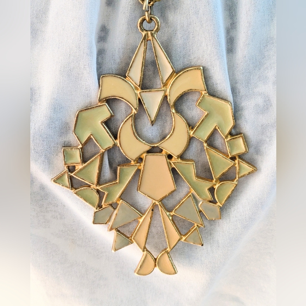 Abstract Enameled Statement Necklace - image 2